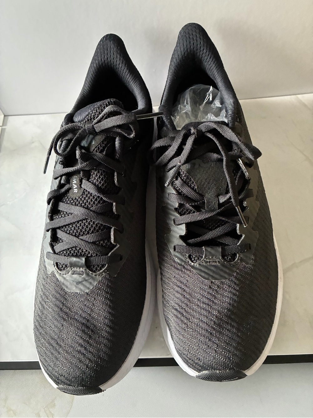 Hoka One One Men's Black Mesh Running Sneakers
